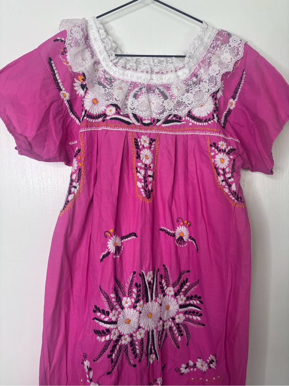 Mexican Embroidered Puebla Dress / Tunics - Picture 2 of 5